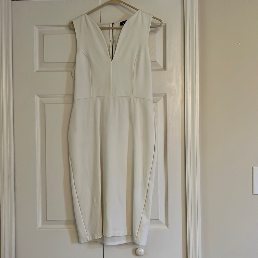 Mid length cotton zip up dress
